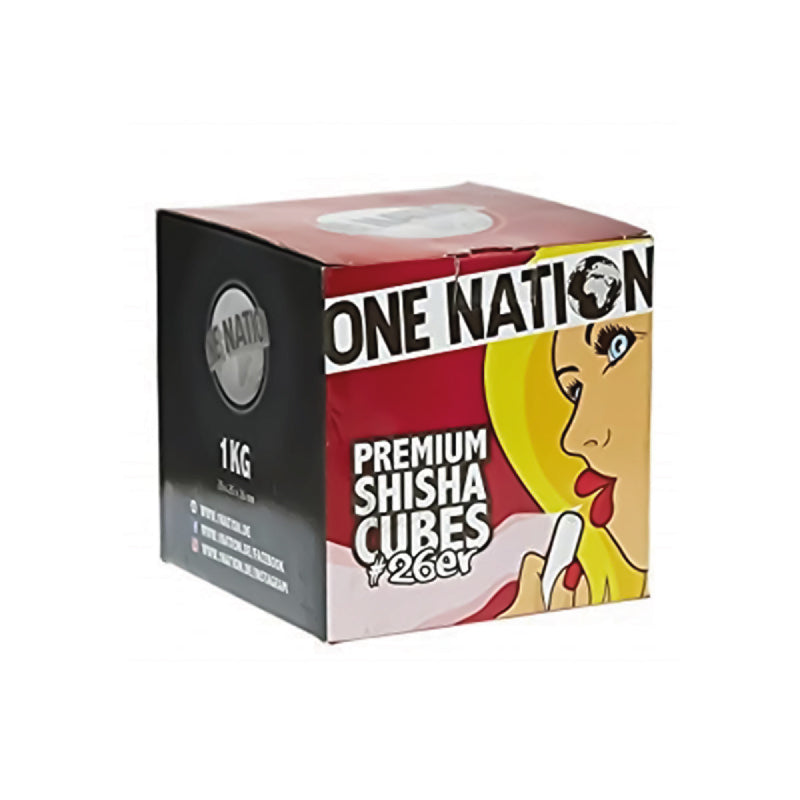 One Nation 1kg 26er Shisha Kohle